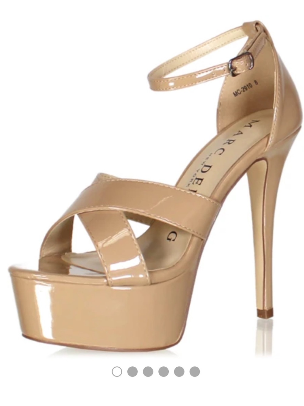 MARC DEFANG Taylor Platform Heels Nude Patent Leather Size 7.5